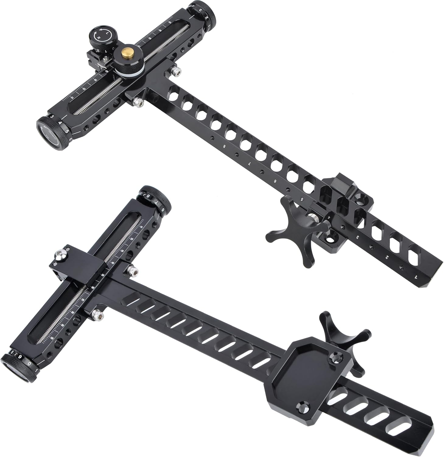 Archery Recurve Bow Sight Accessory Adjustable T-Shape Bow Sight Archery Target Sight for Recurve Bow Range Aiming Shooting Training for Adults and Beginners