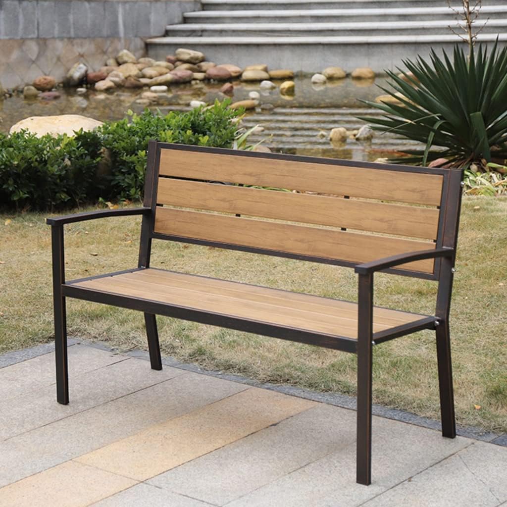 Patio Benches for Outdoors Garden Bench Outdoor Leisure Stool Home Commercial Park Seat Chair Double Garden Benches for Outdoors
