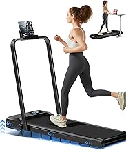 LONTEK Tapis de Course Pliable 2 en 1 de 1650W avec la Bande de Course Extra Large de 41 cm, Tapis de March Antidérapant et Amortissant, Capacité de Charge de 115 kg, 6/12KM/H