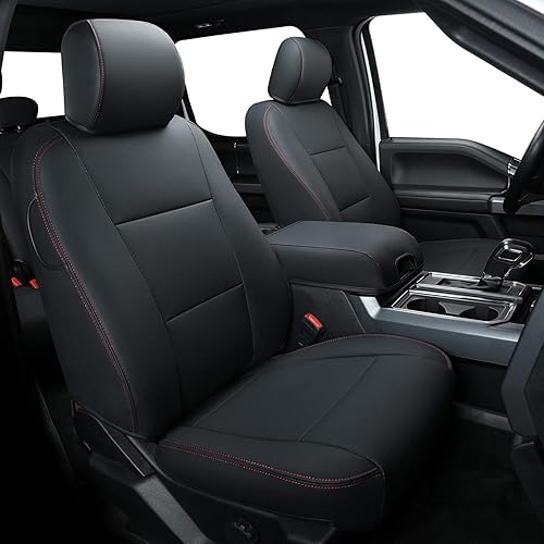 Covertopia Fundas de asiento Z10-XB F150, ajuste personalizado para cabina de tripulación F150 2015-2023 y cabina F250 F350 2017-2023 con piel Covertopia Fundas de asiento Z10-XB F150, ajuste personalizado para cabina de tripulación F150 2015-2023 y cabina F250 F350 2017-2023 con piel