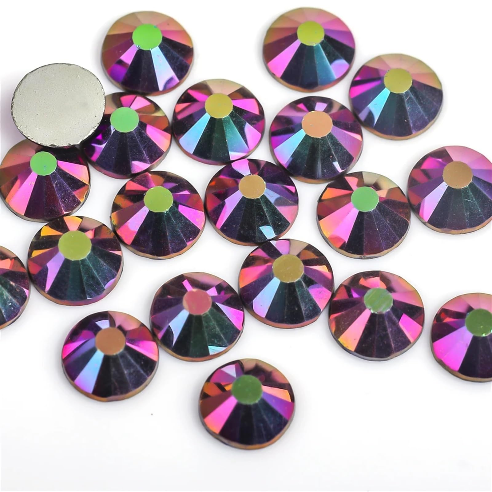 Strass per nail art SS3-SS30, colore rosso scuro chiaro, per nail art (oro rosa arcobaleno, SS16, 1440 pezzi) arcobaleno oro rosa SS20, 1440 pezzi