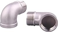 Vista 3 de Codo de calle 90 grados - 1 pulgada macho x hembra NPT rosca SUS304 (paquete de 2)