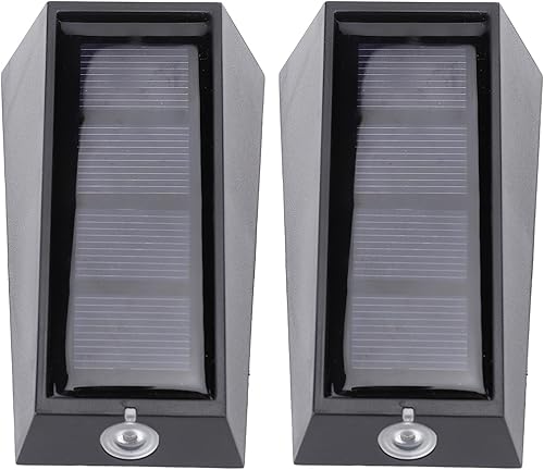 Walfront Luces solares para vallas, LED que cambian de color, iluminación exterior con sensor de movimiento para patio, jardín y escalones