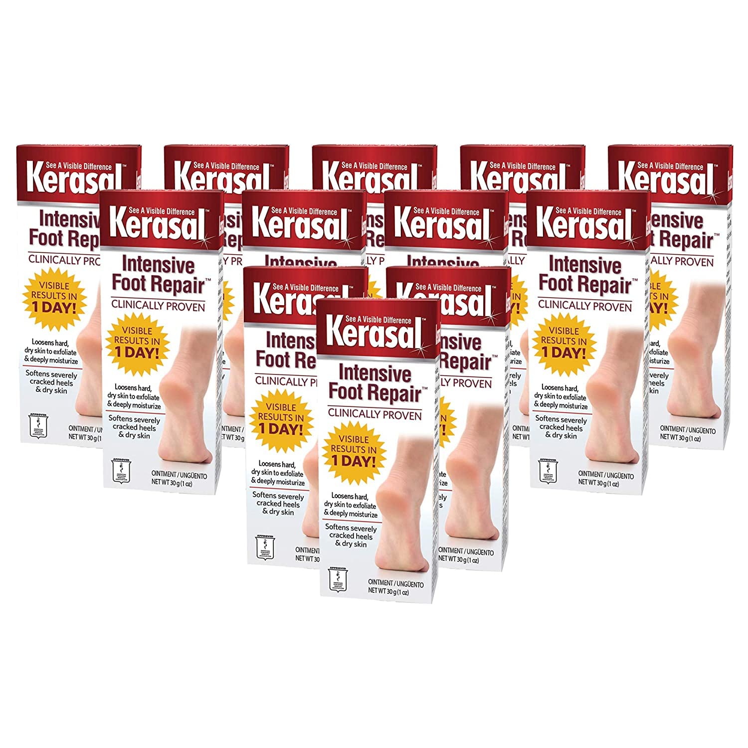 Kerasal Intensive Foot Repair Ointment 1 oz (Pack of 12)