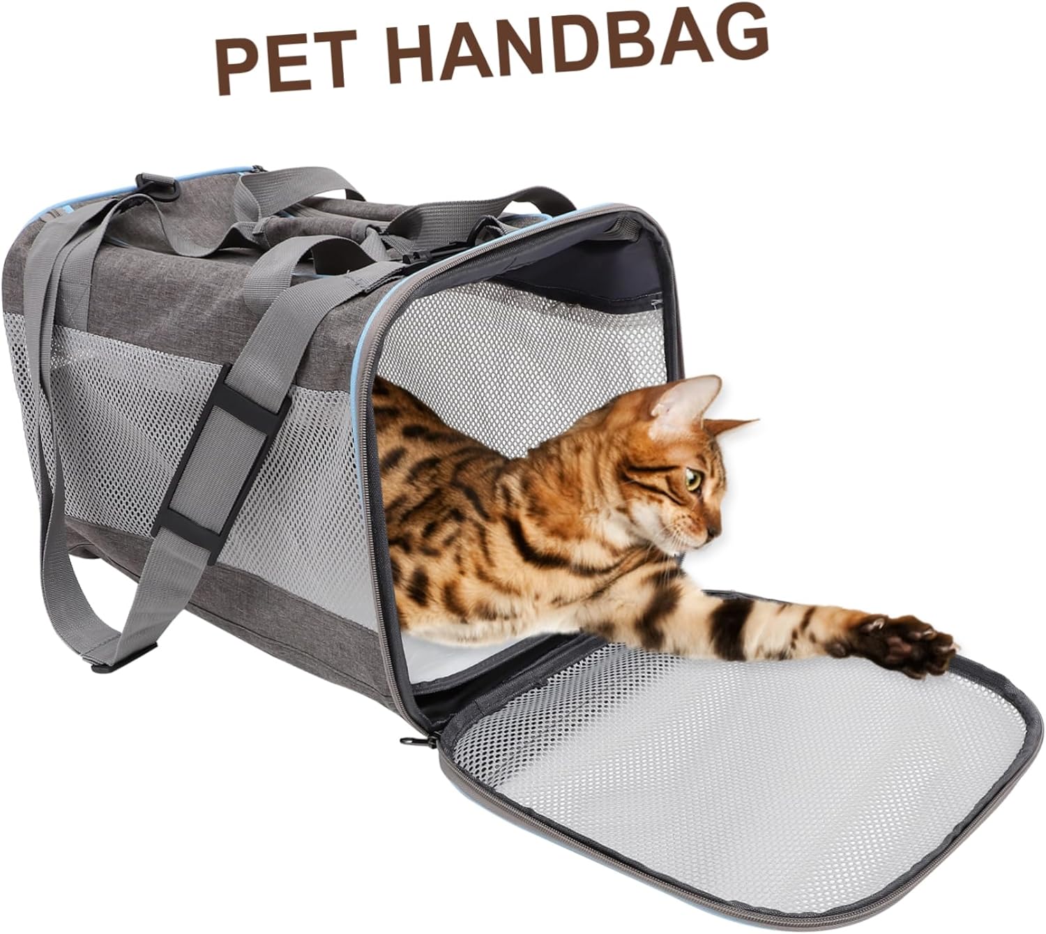 BESPORTBLE Cat Carrier Soft-Sided for Small Pets Breathable Design for Cats and Dogs Portable Pouch for Outdoor Use Comfortable and Lightweight for Hiking and Travel