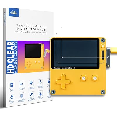 [2-PACK] Tempered Glass Screen Protector Designed for Panic Playdate Handhold Video Game Console 2.7 Inch Display Screen Anti Scratch/Fingerprint (HD Clear)