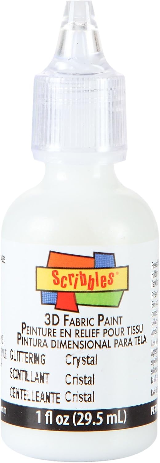 Scribbles 54301 Fabric Paint, Clear, 1 Oz