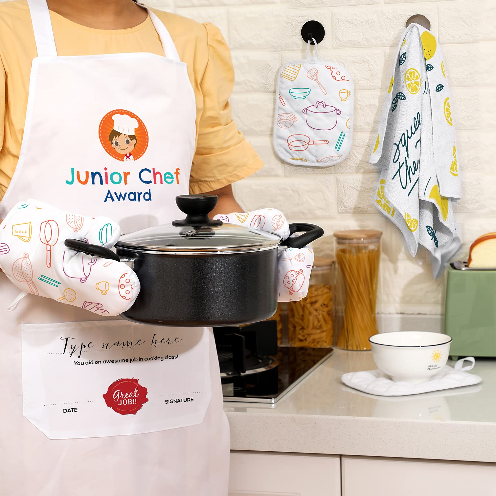 Patelai Lot De 6 Gants De Cuisine Vierges à Subliation - Résistants à