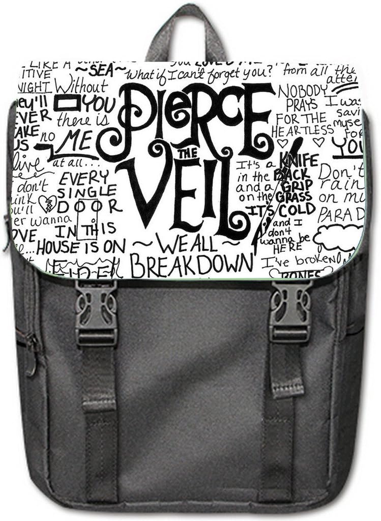 HEADJI Special Custom Pierce The Veil Casual Shoulders Backpack Black