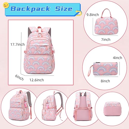 Miniatura 4 de Mochila para niños y niñas con lonchera para la escuela combo de lonchera