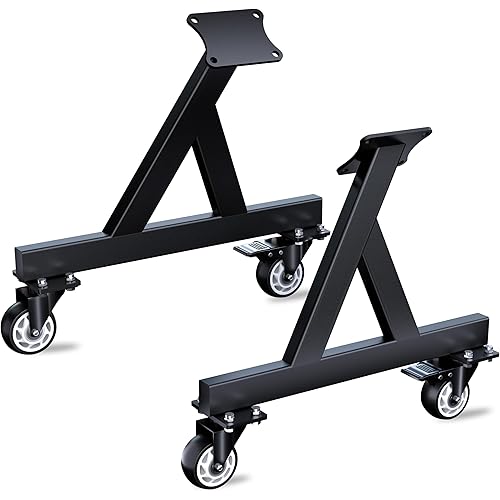 TRUSOOON Heavy-Duty Rolling Engine Stand for GM Chevy V8 LS Series Engines & Transmissions - Compact Engine Storage Cradle with 360°Locking Swivel Casters - 600lb Capacity