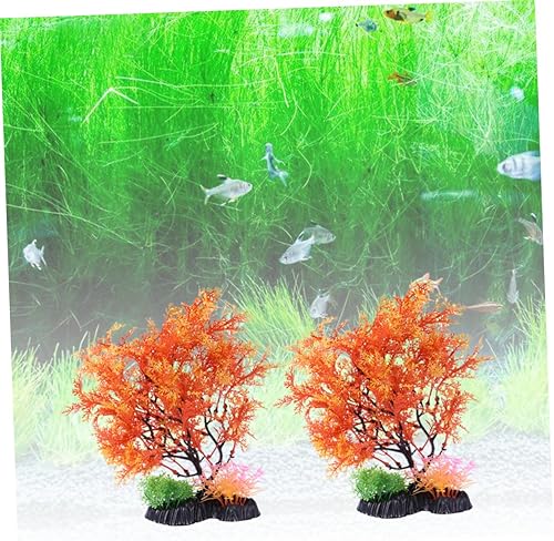 Miniatura 3 de POPETPOP Decoración de acuario, 1 unidad, adorno de acuario, pecera, planta, árbol, cubierta, decoración de acuario, decoración de pecera, ornamento