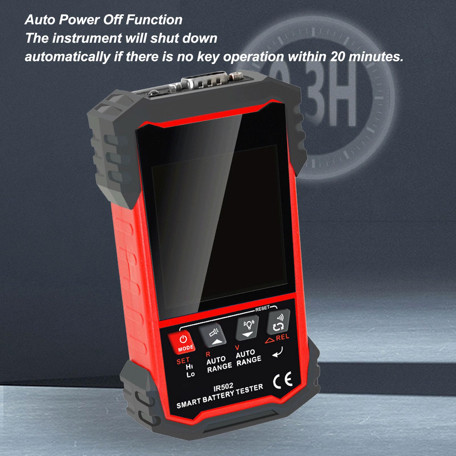 Domary Analyseur de Batterie Automatique, Testeur de Résistance Interne Multifonctionnel pour Voiture et Petites Batteries, écran rétroéclairé 3.2 Pouces
