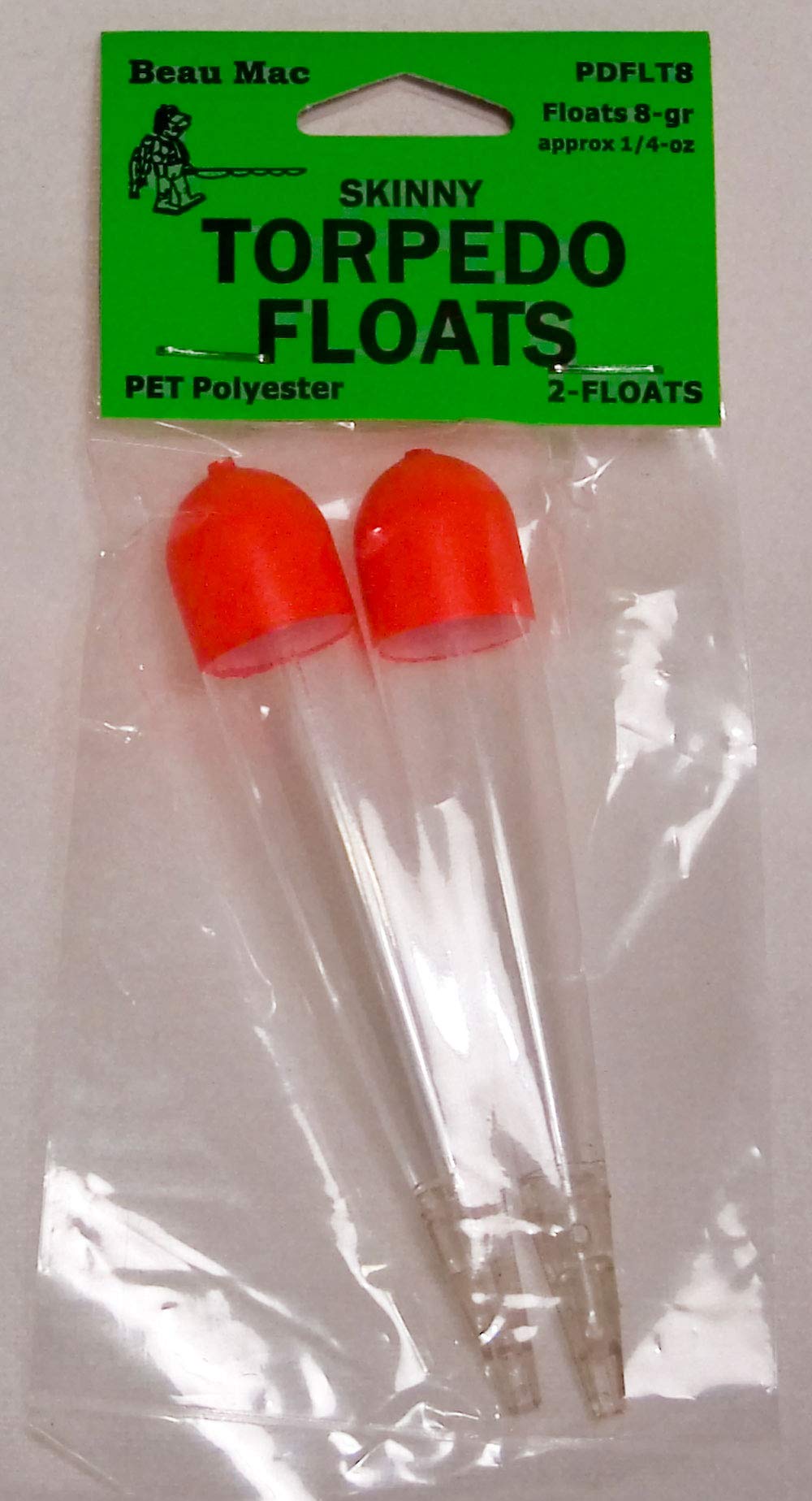 Beau MacPET Clear Skinny Torpedo Slip Floats