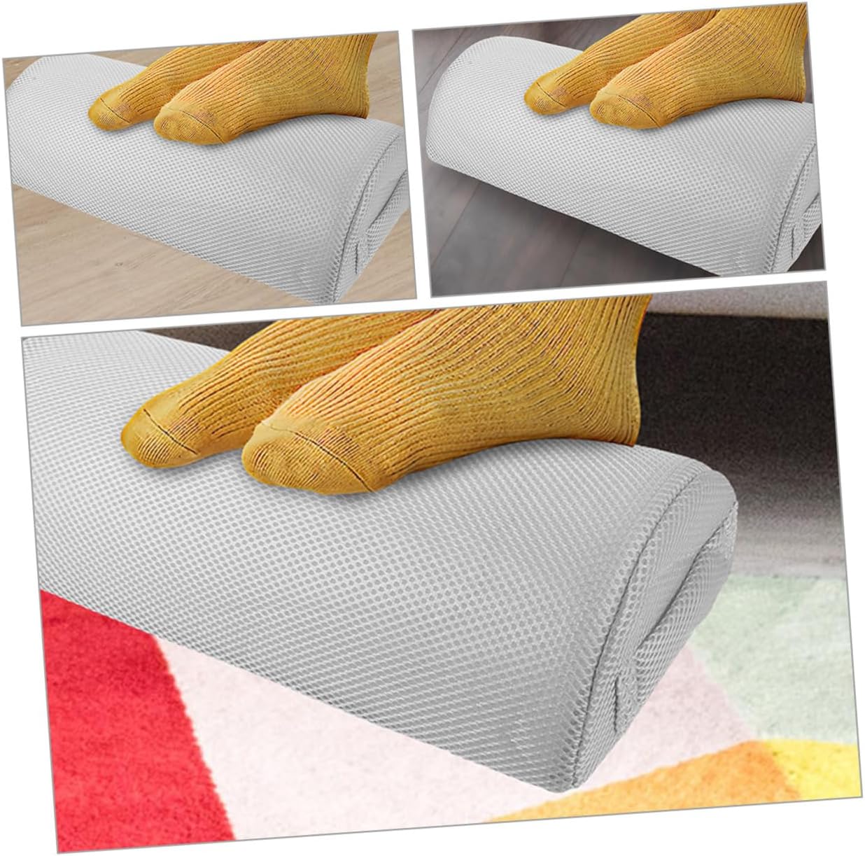 2pcs Ergonomic Footrest Pillow Comfortable Office Foot Rest for Daily Use Elastic Semi-Cylindrical Design for Leg and Support for Relaxation