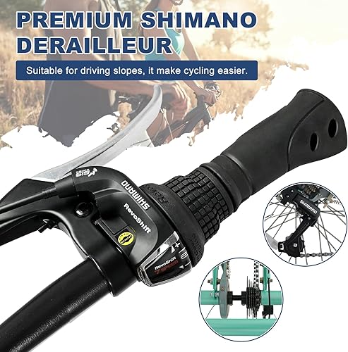 Miniatura 5 de Barbella Bicicleta de montaña para adultos, 7 velocidades y tres ruedas, triciclo de montaña para adultos, triciclo de crucero, triciclo de 242627.5