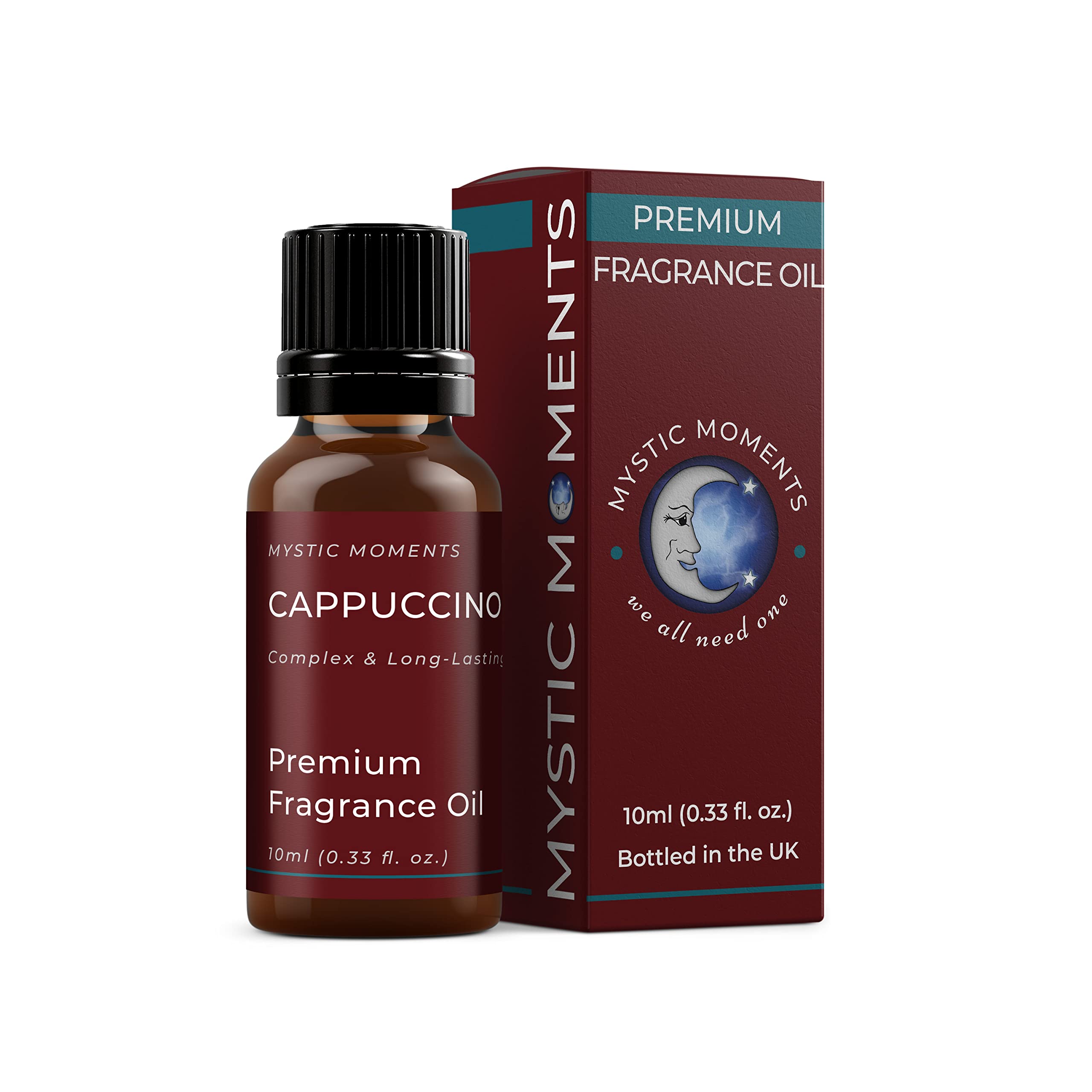 Mystic Moments | Cappuccino Fragrance Oil 10ml | Warm Coffee Aroma | Sweet Creamy Scent for Candles, Soap & Home Fragrance