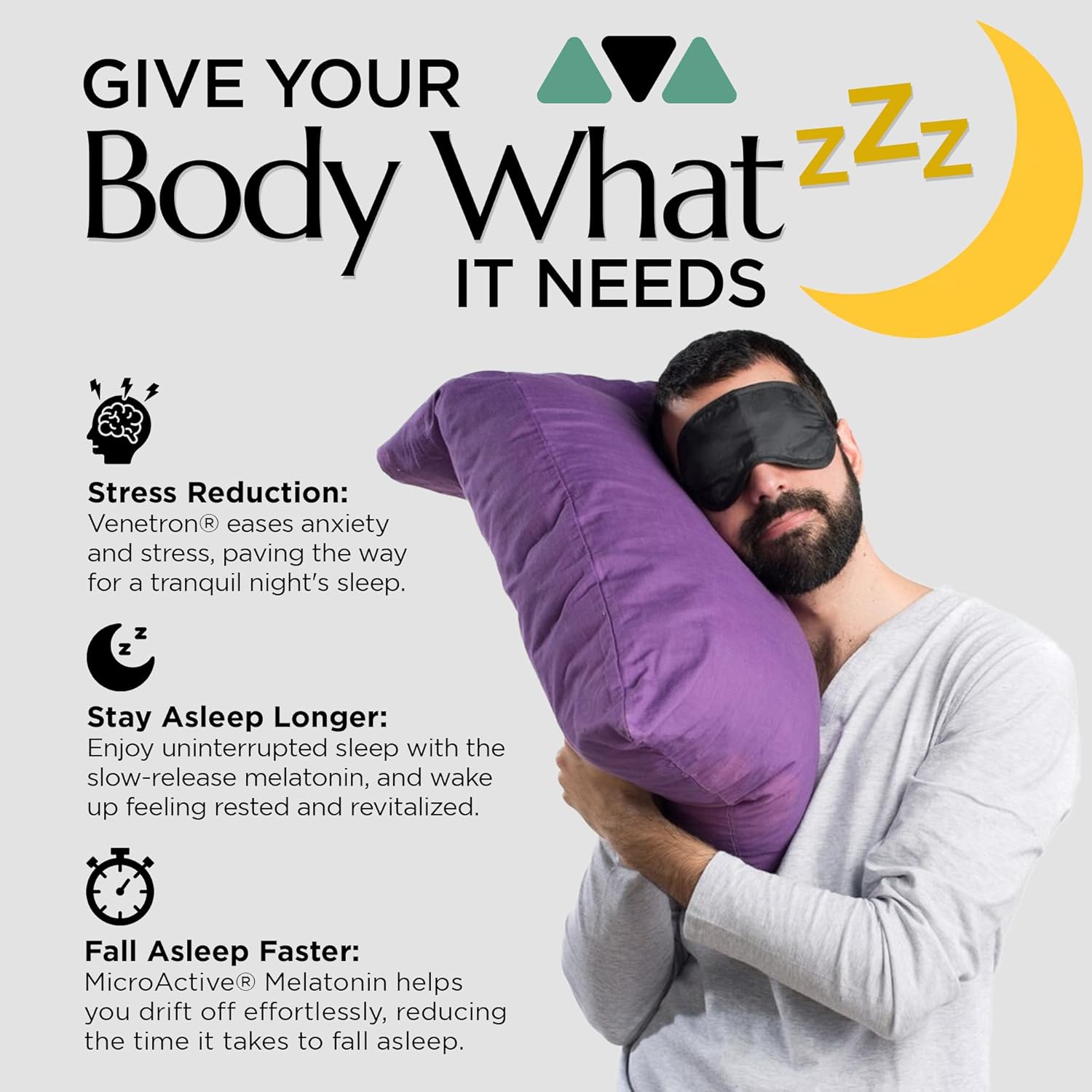 Nuton Happy Dreams Natural Sleep Aid Supplement & Cellular Vitality - Melatonin Sleep Aid for Adults, Time Release Formula with ETAS Asparagus, L-Serine and Venetron Extract, 60 Veggie Capsules - Image 4