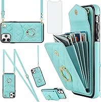 Vista 1 de Asuwish Funda de teléfono para iPhone 11 Pro Max 6.5, funda tipo cartera con protector de pantalla de vidrio templado y correa cruzada