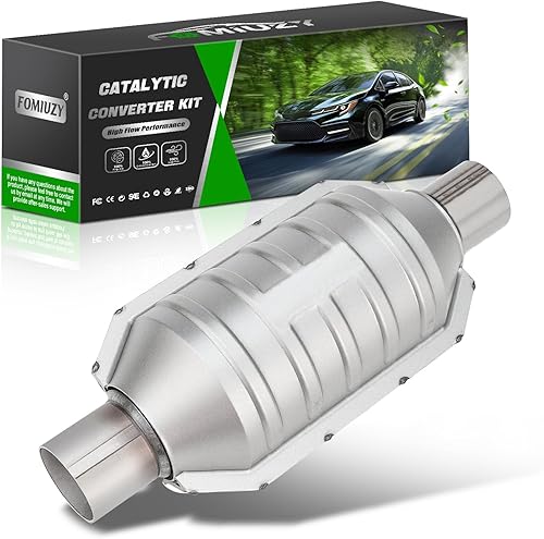 Miniatura 8 de Convertidor catalítico frontal universal de alto flujo de entrada y salida de 2.5 pulgadas, ajuste directo con puerto O2 (compatible con EPA)