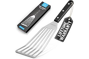 Zulay Kitchen Premium Stainless Steel Fish Flipper Spatula - Durable Spatula for...
