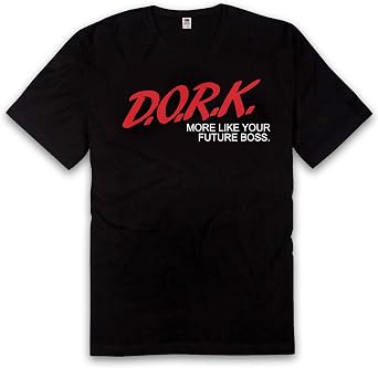Vice51 Dork Shirt, Funny D.A.R.E Inspired, Nerd Tee, Black Cotton Geek T Shirt