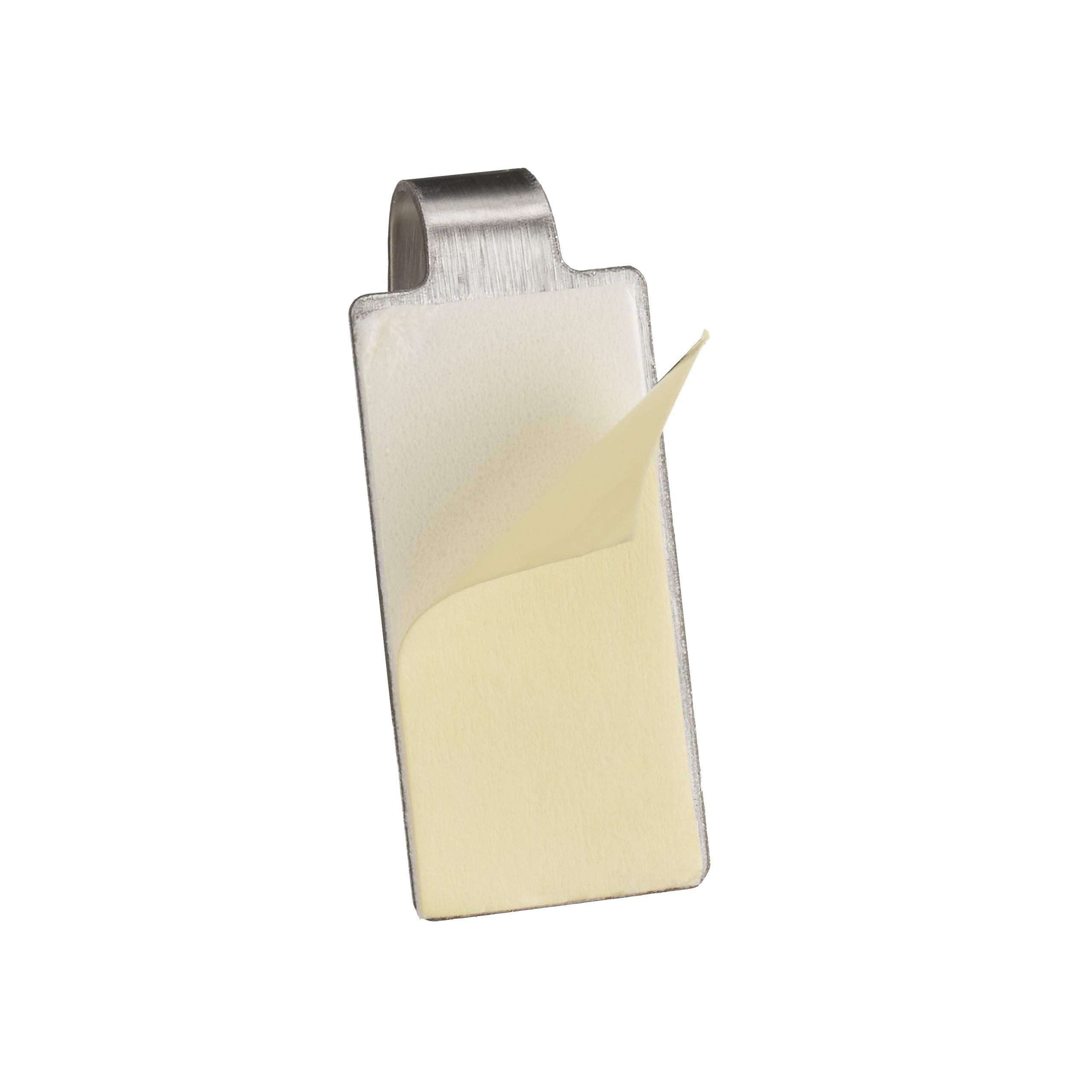 Relaxdays 240x Ganci Adesivi, Set di Appendiabiti da Parete in Acciaio Autoadesivi, Portasciugamani, Bagno & Cucina, Argento