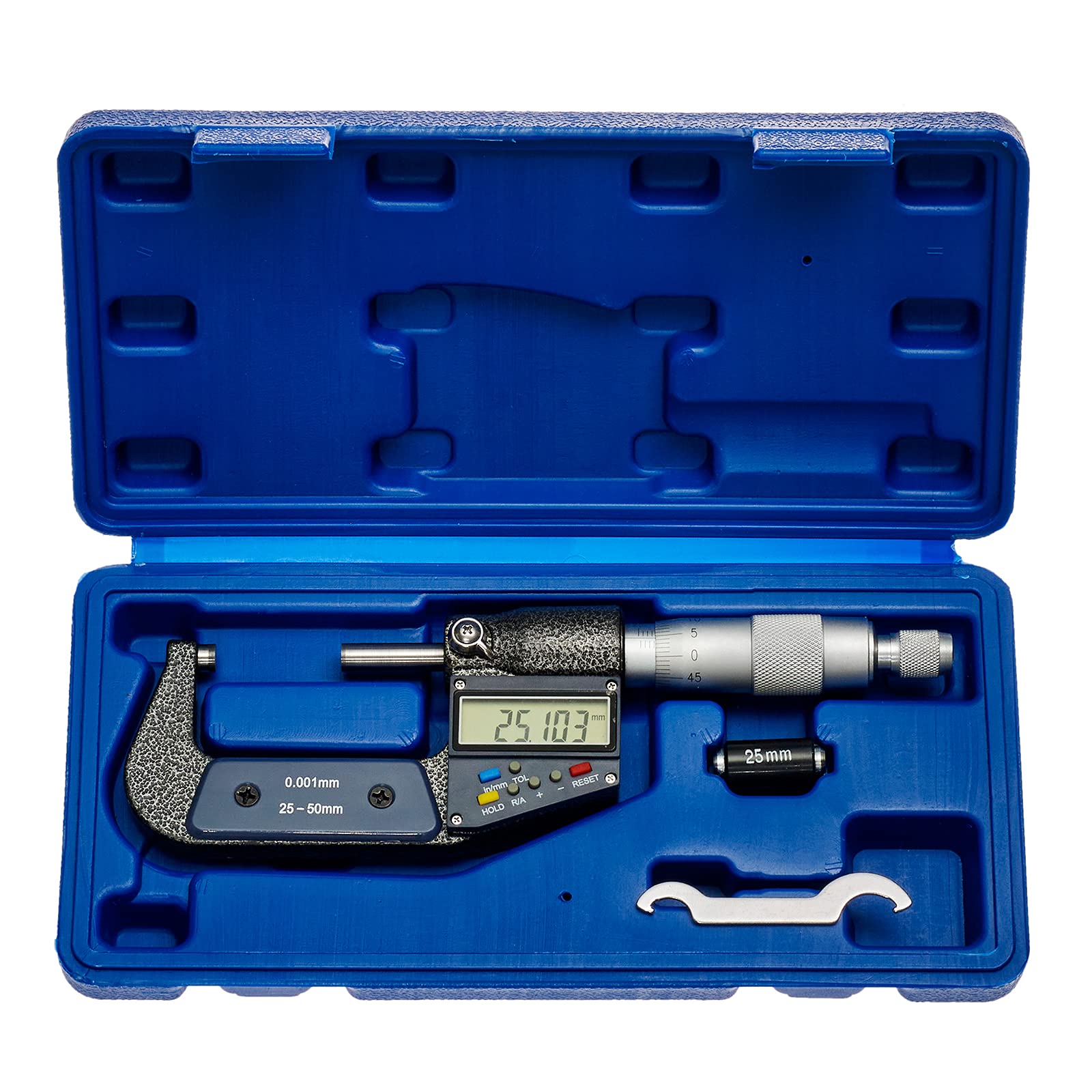 WABECO Digitale Mikrometerschraube 25-50 mm Mikrometer Bügelmessschraube