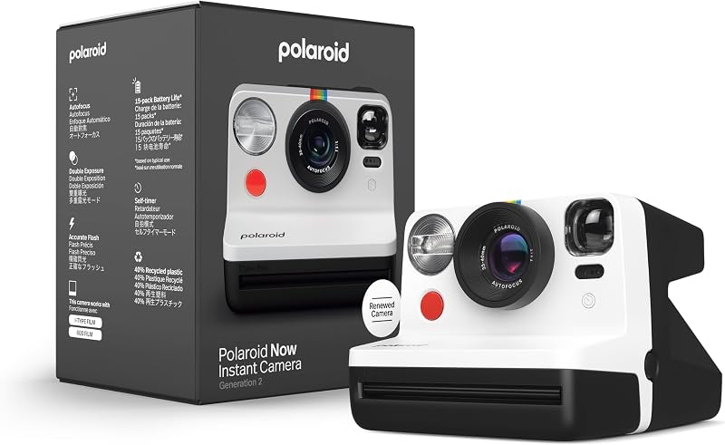 Refurbished Polaroid Now I-Type Instant Camera - Black & White (Renewed Premium) (9167)