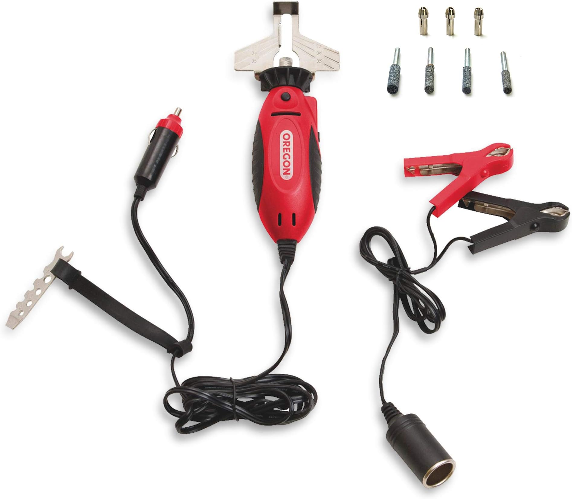 Oregon 12V Sure Sharp Electric Chainsaw Chain Sharpener & Chain Grinder, Universal Chain Saw Sharpening Device & Maintenance Sharpening Tool (585015)
