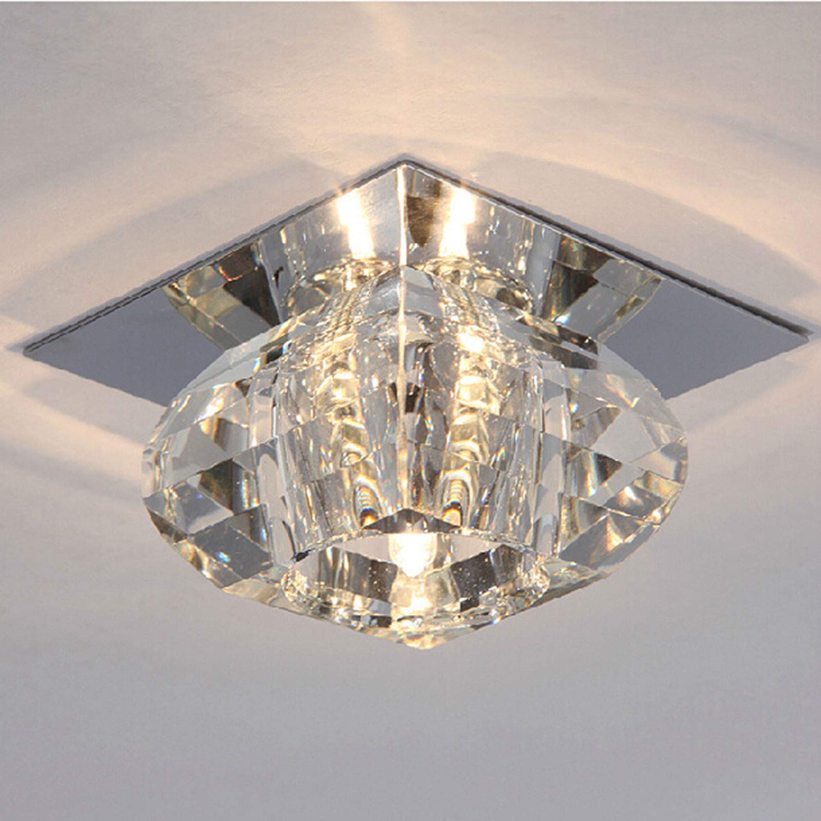 YIYIBYUS Modern Ceiling Light Crystal Flush Chandelier Kitchen Chandelier Light Industrial Pendant Lamp Island Lighting Fixture Modern Pendant