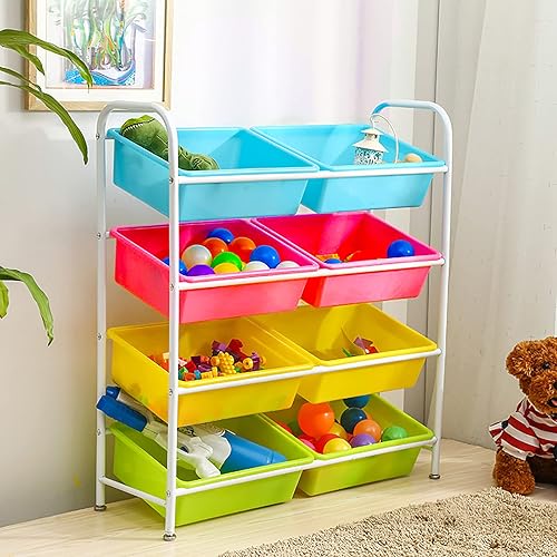 Miniatura 6 de WUWEOT Paquete de 5 cubos de almacenamiento grandes, 15 x 11.5 pulgadas, organizador apilable de plástico para aula, cesta de juguetes multiusos