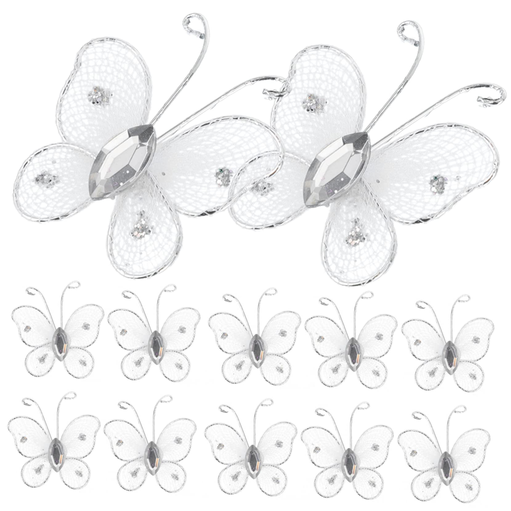 TOPBATHY 250stücke Netzschmetterlinge Dekorative Handwerksartikel Für Hochzeiten Und Partys Wandschmuck Für Wohnzimmer Und Schlafzimmer Vielseitige Bastelornamente