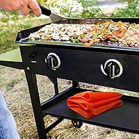 Vista 7 de Alfombrilla de silicona para parrilla de 22 pulgadas de Blackstone, silicona resistente de grado alimenticio, cubierta protectora para todas