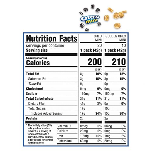 Miniatura 6 de CHOISE Paquete variado  OREO Mini Mix Original  Golden Sandwich paquetes de aperitivos paquete de 60
