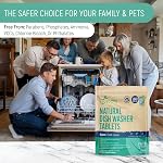Natural Dishwasher Detergent Tablets - Plant Based Alternative Refill Pack Dishwashing Tabs - Eco-Friendly And Plastic Free Way To Cleaner Dishes - 30/60/90 Refills Dish Washer Soap Pods (90)