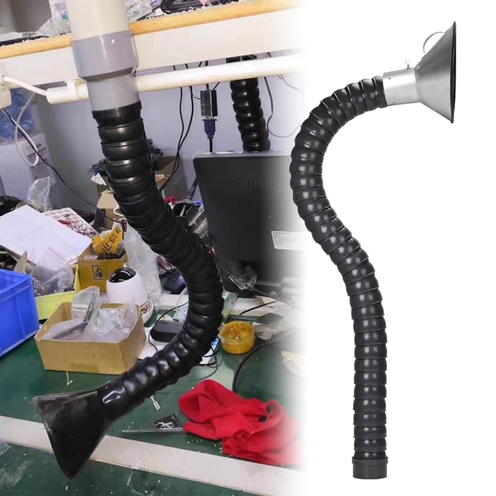 Welding Fume Exhaust Hose, Articulated Fume Extraction Duct Hose, Multiple Sizes(Od 174mm(6 6/7in),L 1m/3.3 ft)