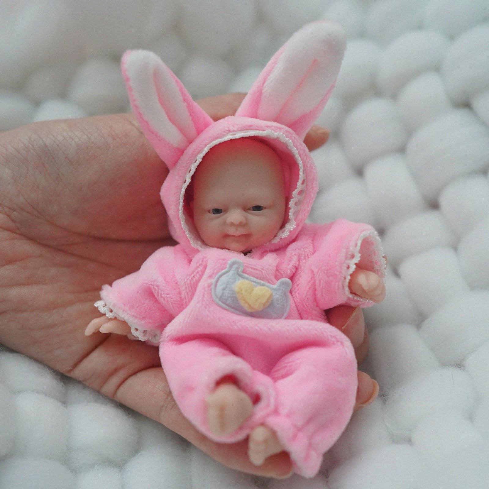 Fen se xiao tu zi lianti yi zheng yan xiao budian Reborn Baby Doll, Skin