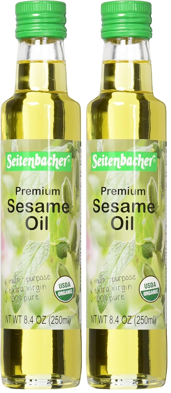 Seitenbacher Organic Oil, Premium Sesame Oil, 8.4-Ounce, 2 Count (Pack of 2)