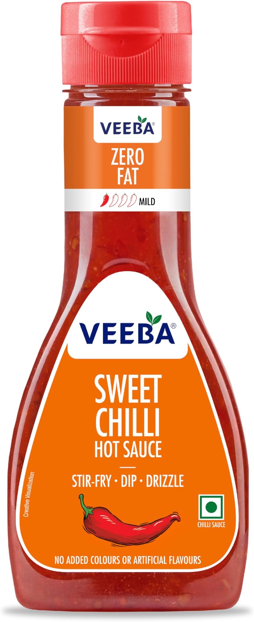 Veeba Sweet Chilli Hot Sauce (350G) I No Artificial Flavour I Zero Fat I Vegan I Gluten Free