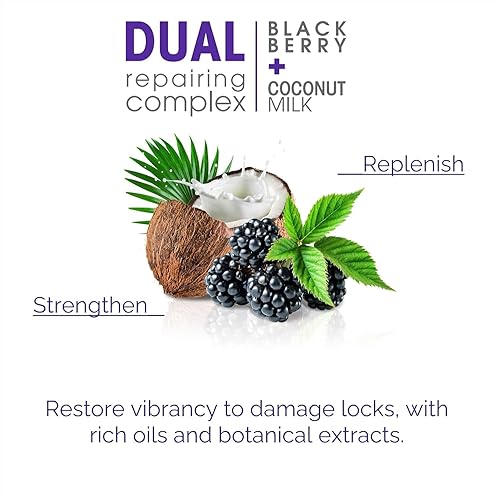 Miniatura 5 de GIOVANNI 2chic - Juego de champú y acondicionador ultra reparador, 8.5 onzas cada uno, aceite de mora y coco para cabello seco y dañado, argán,