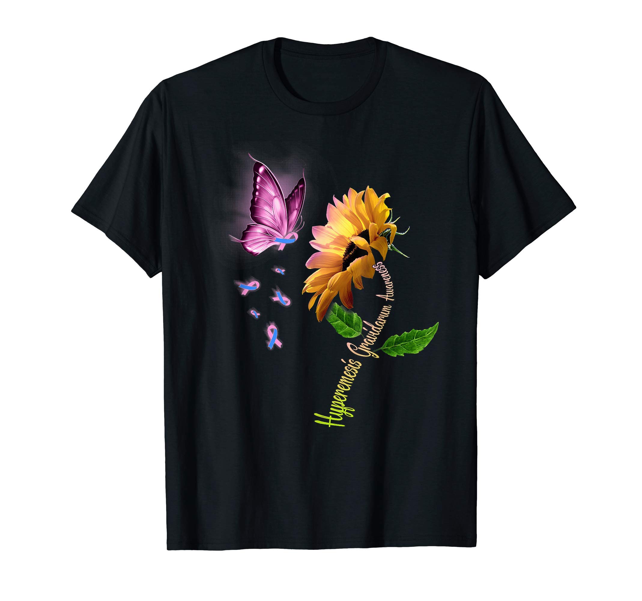 Butterfly Sunflower Hyperemesis Gravidarum Awareness T-Shirt