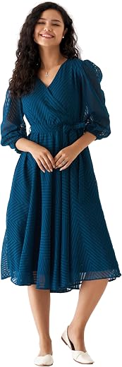 AASK Women Fancy Plain &amp; Solid Designer Dress for Women
