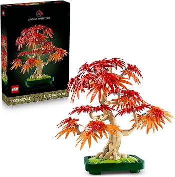 LEGO Botanicals Japon Kırmızı Akçaağaç Bonsai Ağacı 10348 - Kırmızı ve Kehribar Sarısı Yapraklara Sahip Yapay Bitki İçeren Sevgililer Günü'ne Özel Model Yapım Seti (474 Parça)