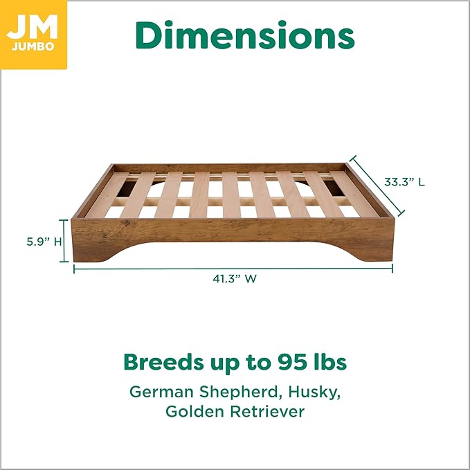 Cama Elevada para Perros Jumbo con Base de Listones y Almohadillas Antideslizantes miniatura 3