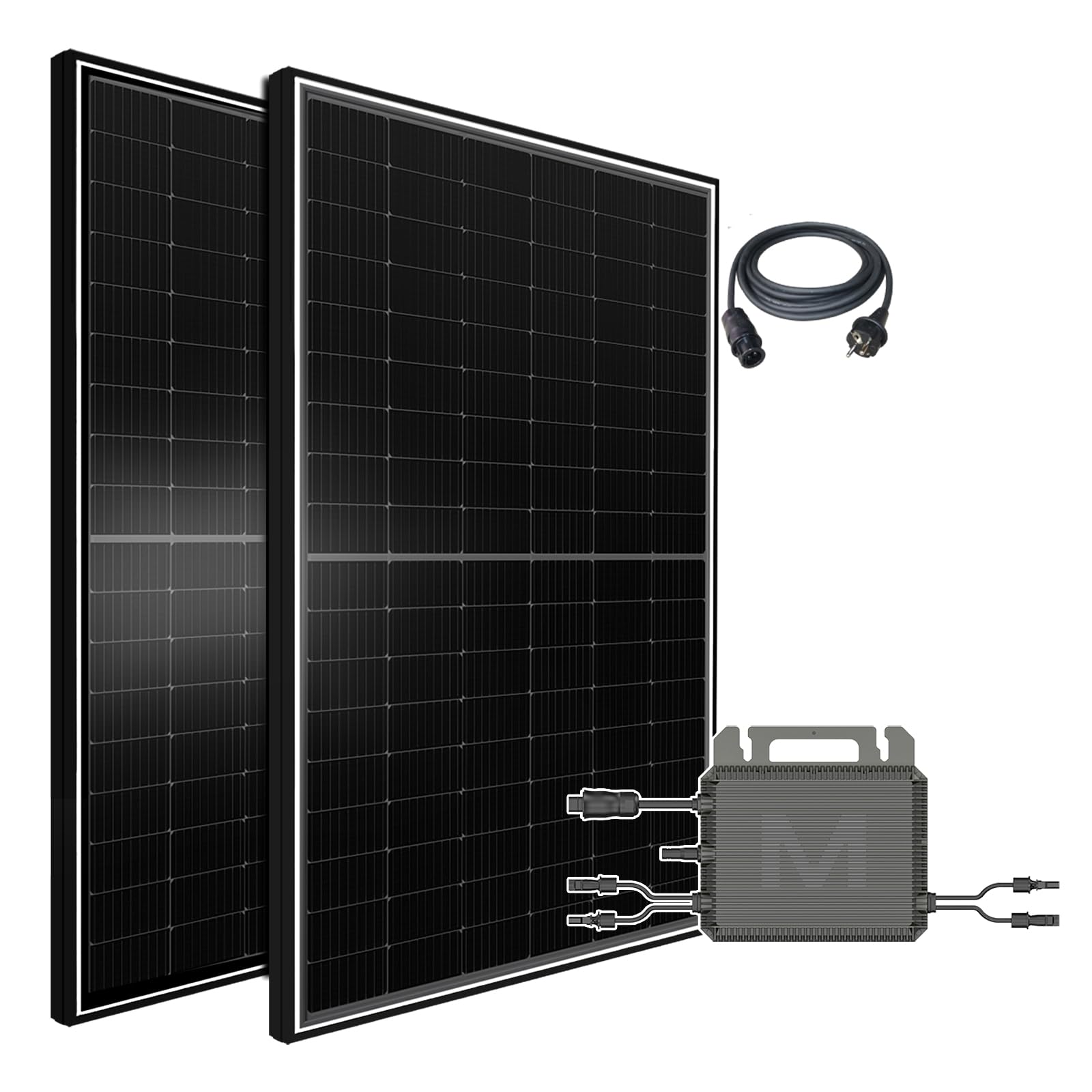 Produktbild von Balkonkraftwerk 1000 W Solar-Komplettset Mit 800 W Marstek Wechselrichter (WiFi) & 2x 500 W Bifazialen Modulen – Für Dach, Terrasse, Garten