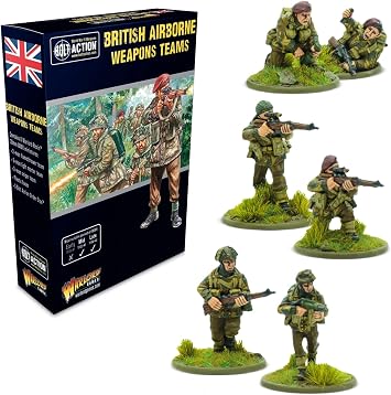 Warlord Games Bolt Action WWII British Airborne Weapons Teams Figures 156 Military Table Top Wargaming Plastic Model Kit 402211203