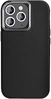 Vista 31 de Funda magnética para iPhone 15, resistente a las caídas, sensación de piel mate, a prueba de golpes, delgada, negro mate