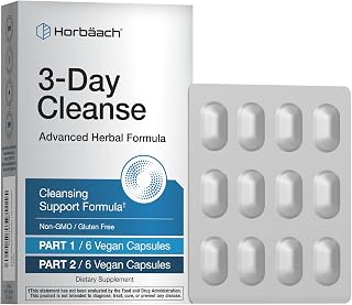 Horbäach 3 Day Cleanse | 12 Vegan Capsules | Advanced Herbal Formula | Non-GMO, Gluten Free Supplement