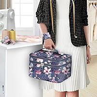 Vista 7 de FINPAC Estuche organizador y almacenamiento de accesorios de costura, kits de costura de doble capa con cojín de pasador de muñeca para hilos